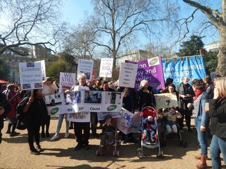 London Gypsies and Travellers march for more stes