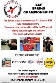 Watch blindfolded sports slingshotter Keith Dighton shoot and hit a tiny target the size of a two pence piece at 20 yards, using only his Jedi skills, as the English Slingshot Federation looks forward to its first competition of 2019 on Saturday, April 13th in Cheltenham.