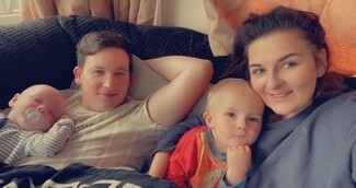 Baby Alber is now doing well – Rosina James, her husband and her two children