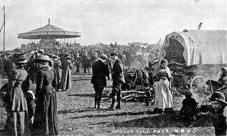 "Part if the historic environment" - old postcard of Brough Hill Fair in full swing, courtesy of Bill Lloyd