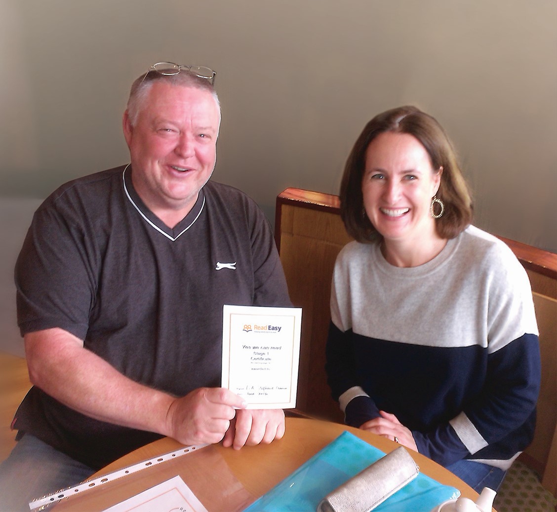 steve holding his certificate 