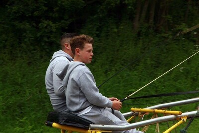 Boys in a cart