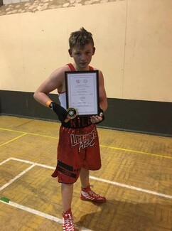 Riley with certificate 