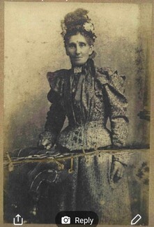 Caroline Small, born 1838 in Devon. Taken about 1890, photo courtesy of Gary Stanley