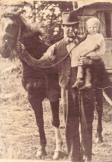 Mooshie (Jeremiah Smith jnr) and one of his children 1946