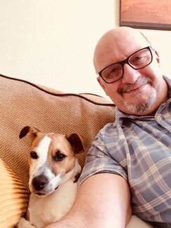 Chris Smith and his dog Mr Pickles 2020 Herefordshire 