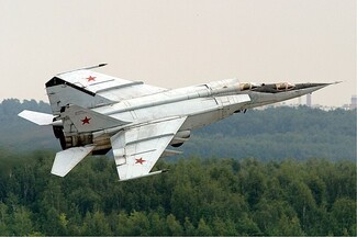Russian attacking forces vastly outnumber the Ukrainian defence forces. A Russian Mig-25 fighter plane
