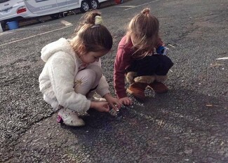 Traveller children play Leeds