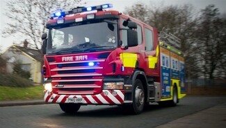 A Cheshire Fire and Rescue Service fire engine on call © CFRS