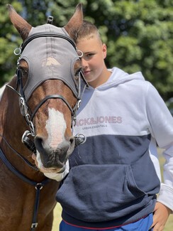 Alfie Buller with Harry Brown the horse