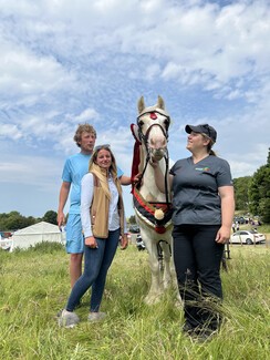 Craig and Sophie with Welfare Vet Nicola and Lemon who won the Vet's Champion Award