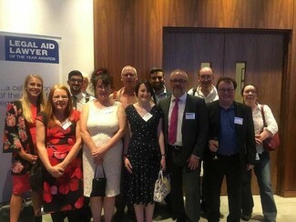 Community Law Partnership – the law firm that literally wrote the Gypsy and Traveller Law book – are acting for two of the Traveller site residents. Pictured here after winning legal aid law firm of the year 2017 © CLP