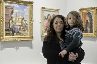 Curator Georgie Stevens and her son Ted © Dan Haworth-Salter