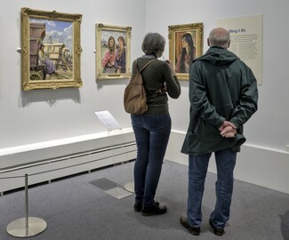 Three of the paintings in the Exhibition