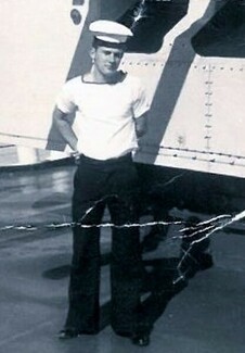 Bob Lovell in 1967. He served in the New Zealand Royal Navy on the HMNZS Blackpool, a Witby Class Frigate