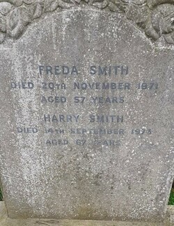 Gravestone of Harry and Freedom Smith in St Marys Church, Langley